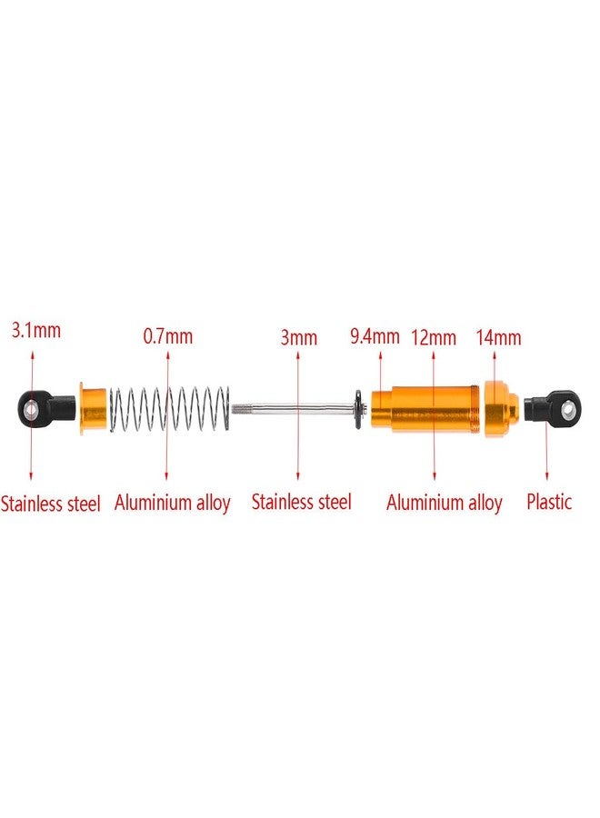 YSKMLOLP 75mm-115mm Big Bore Shocks, RC Crawler Shocks for 1/10 RC Crawler LCG Chassis Gspeed V3 Element Enduro SCX10 TRX4 Gamde R1 Comp Builds DIY (Red 85mm 2pcs) - Image 4